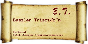 Baszler Trisztán névjegykártya